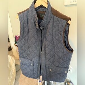 Pronto Uomo Blue and Brown Quilted Vest